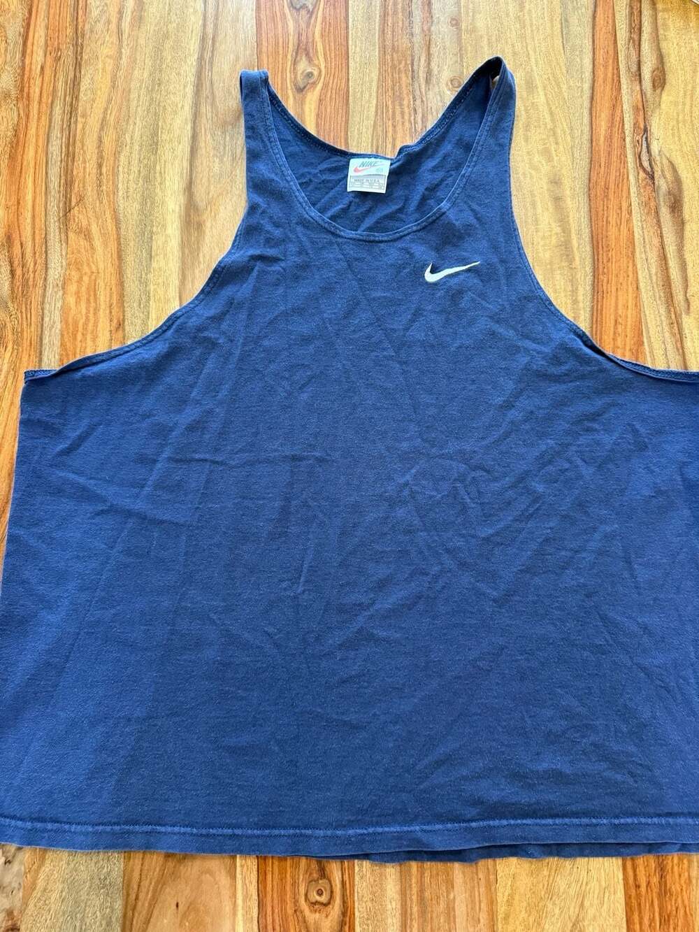 Nike Vintage Navy Blue Tank Top Size XL Made in USA